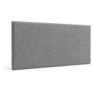 LIKMA Wandkissen Bouclé Stoff Polsterpaneel Grau 20x20 cm Schlafzimmer Wohnzimmer Lendekissen Bett Wandpolster Gepolstert Panel Bettkopfteil Stoff: Quelle 83
