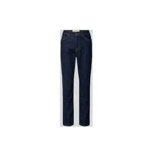 Straight Fit Jeans aus reiner Baumwolle, Dunkelblau, 27