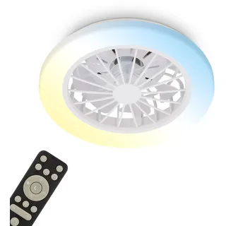 Briloner LED Deckenventilator 38 cm Weiß
