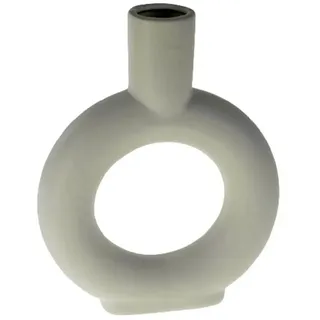 Werner Voß Kugelvase Vase modern weiß H=22,5cm Blumen Porzellan Tisch Deko Trocken Skandi