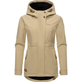 Ragwear Damen Sotfshelljacke Übergangsjacke mit Teddyfleece-Kapuze Yba Intl Taupe24 Gr. XXL - XXL
