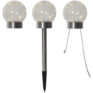 StarTrading LED Solar Kugel 3in1 Balkonleuchte Tischlampe Wegleuchte Sensor D:12cm