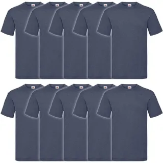 10er Pack Valueweight T Herren T-Shirt Mehrpack, vintage navy meliert, S