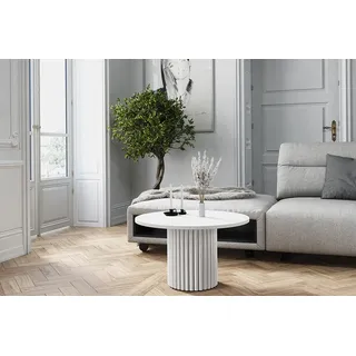 design möbel LOMELO Weiß Holz 67 x 67 x 42 cm