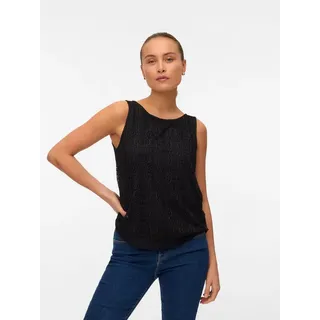 Vero Moda Spitzentop VMMAYA TANK TOP JRS VO Materialmix, regular fit schwarz XS (34)