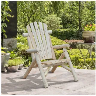 Outsunny Gartenstuhl Adirondack Stuhl wetterfest Adirondack Chair aus Holz (Gartensessel, 1 St), Tannenholz Natur 83 x 68 x 101 cm beige