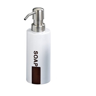 WENKO Seifenspender Belingo - Porzellan - Spender für Seife oder Lotion - Flüssigseife Dispenser - Shampoospender