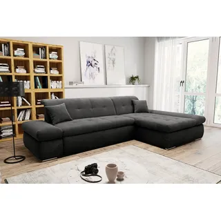DOMO collection Ecksofa DOMO COLLECTION "MORIC 300x172 cm, XXL-Sofa mit viel Platz, L-Form, auch in Cord", grau, B:300cm H:80cm T:172cm, Kunstleder SOFTLUX / Struktur (90% Polyester/ 10% Polyacryl);Microfaser PRIMABELLE (100% Polyester)/ Struktur (90% Polyester/ 10% 