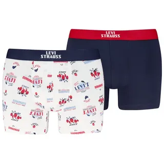 Levi's LEVIS MEN FRUITY AOP BOXER BRIEF 2P Weiß / Navy L 2er Pack