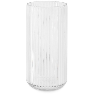 Navaris Dekovase Glasvase geriffelt groß 25cm Höhe - Blumenvase Glas minimalistisch n, Glasvase geriffelt groß 25cm Höhe - Blumenvase Glas minimalistisch n weiß