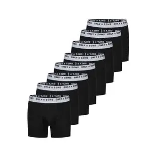 Only&Sons ONSSCOTT Boxershorts schwarz M 8er Pack