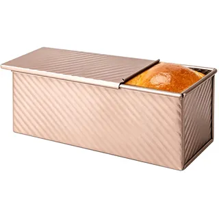 ESYFOR Toastbrot Backform mit Deckel 1000g, Brotbackform mit Deckel Antihaft Brotbackformen Kohlenstoffstahl Kastenform Brotbackformen für Brote, Kuchen, Gebäck,31.5 * 11.5 * 11cm
