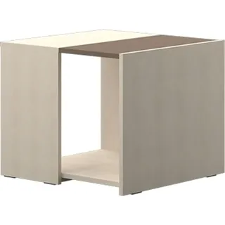Jugendzimmer - Tisch Matthias 10, Farbe: Creme / Braun - Abmessungen: 47 x 57 x 56 cm (H x B x T) - Creme
