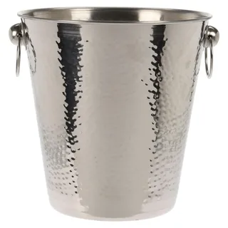Bambelaa! Sektkühler Edelstahl Groß Eimer Weinkühler Champagnerkühler Flaschenkühler Silber (ø ca. 20 cm)
