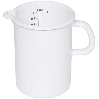 Riess, 0349-033, Küchenmaß Ø 14cm, WEISS, Weiß, Emaille, Vol. (rec.): 2,0 Liter, Made in Österreich, LBH: 21,7x15,7x16,3cm, 0,698kg, Deckel, Induktionskocher kompatibel, Gasherd geeignet