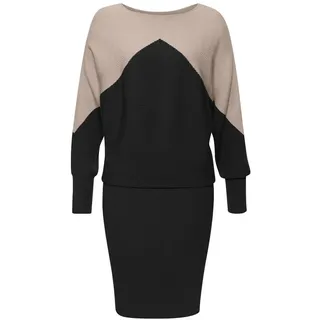 LASCANA Strickkleid Sand-Schwarz 46