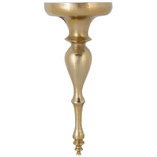 Licht-Erlebnisse Wandregal EDREN, Metall in Gold 60 cm hoch Handarbeit Barock Wand Konsole Schweberegal goldfarben