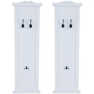 berlinlodge Wandgarderobe 2er-Set Weiß