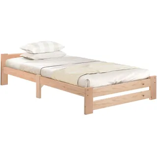 Stilvora Futonbett, Natur, Holzwerkstoff, 90x200 cm, Kinderzimmer & Jugendzimmer, Jugendmöbel, Jugendbetten