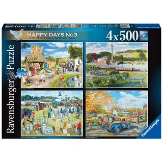 Ravensburger Puzzle Glückliche Tage Nr.3 Nostalgie auf dem Land 500 Teile