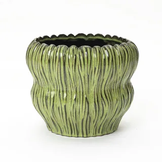 GRÜNER Keramik-Blumentopf, Durchmesser 26 cm, Höhe 24,5 cm