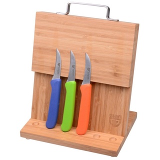 GRÄWE Messerblock GRÄWE Magnet-Messerhalter Bambus klein mit Küchenmessern bunt
