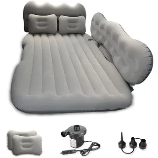 Ergocar Auto Luftmatratze Camping Matratze Aufblasbar 2 Personen mit Kissen Luftmatratze SUV MPV Aufblasbares Sofa Matratze Aufblasbar Gästebett Outdoor Reisen Sandstrand(M-Grau)