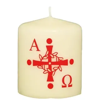 Kopschitz Kerzen Osterkerze Ostersymbol ohne Jahreszahl, Siebdruck 60 x Ø 50 mm