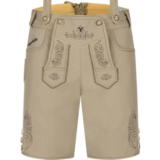 Steigenhöfer Manufaktur Trachtenhose Lukas Softshellhose mit Trägern – Lederhose Herren Stil Tracht Atmungsaktiv - Schnell trocknend - Wasser- und windabweisend beige 58