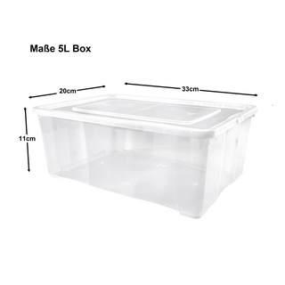 Alpfa 6er-Set Schuhboxen Kunststoffbox mit Deckel und Belüftung je 33x20x11cm 5,0 Liter