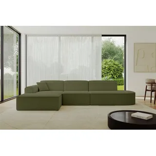 altdecor Ecksofa Polyester L-Form 3-Sitzer Grün