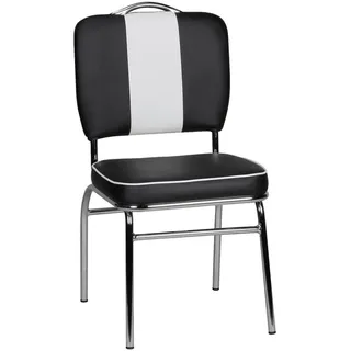 Wohnling Esszimmerstuhl Kunstleder schwarz/weiß