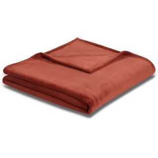 Biederlack King Fleece Kuscheldecke 150 x 200 cm Rostrot