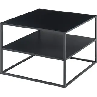 [en.casa] Couchtisch Solund Schwarz Metall 60 x 60 x 45 cm