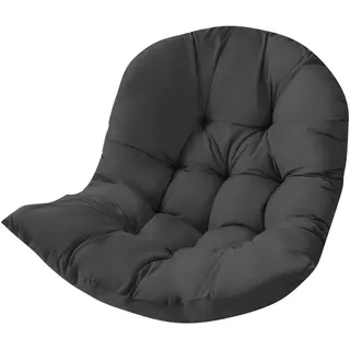KAREN66 Hängesessel Kissen 80 x 110 cm Waschbar Schaukelstuhl Sitzkissen Dickes Hängestuhl Sitzauflage Polster Kissen für Hängeschaukel Indoor Outdoor (Schwarz)