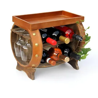 DanDiBo Ambiente Weinregal 40 x 33 x 30 cm Braun