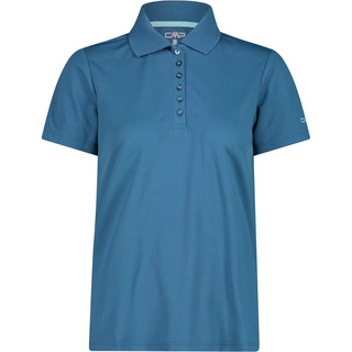 CMP Damen Piqué Poloshirt, Blau (Deep Lake), 34 EU