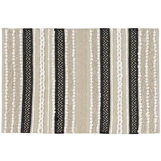 Douceur d ́intérieur Webteppich, Beige, Naturmaterialien, 60x90 cm, Teppiche & Böden, Teppiche