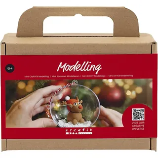 DIY Modellage Set Weihnachtskugel Rentier