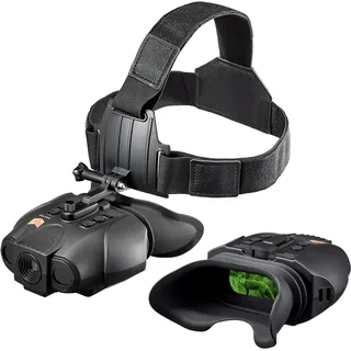 Nachtsichtbrille - Nightfox Swift Max-Kopf-montiertes Nachtsicht-Fernglas, Weitwinkel-1x-Linse, NVG, Nahviertel-Militär-Stil, Infrarot-Fernglas für Erwachsene, Low-Light-Kamera, NVG