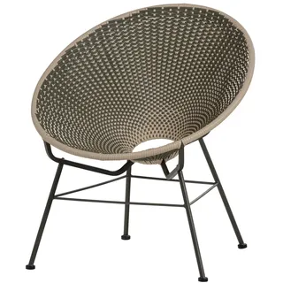 Woood Gartensessel Kazoun Wicker & Metall 73 x 81 x 71 cm Grün wetterbeständig