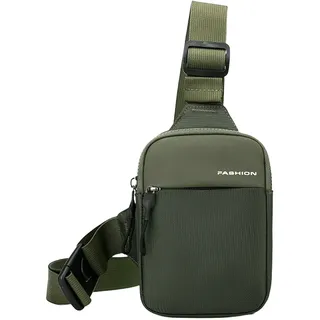 Umhängetasche Brusttasche Herren - Schultertasche Messenger Bag - Wasserdicht Herrentasche Zum Umhängen - Handy Sling Tasche Männer Shoulder Crossbag Für Camping, Fitnessstudio, Outdoor (Grün)