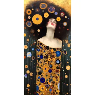 Malen Nach Zahlen Klimt , Malen Nach Zahlen Kinder ab 5, DIY Faltenfreie Leinwand, Kreativ set für Erwachsene, Mit Pinseln und Hochwertige Ölgemälde Acrylfarbe, Zimmer Deko Geschenk 70x140cm L-629