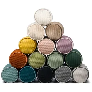 Gözze Cord Kissenrolle Anafi 40 x 20 cm - Mehrere Farben (Farbe: Altrosa)
