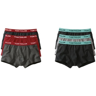 Tom Tailor 3er Pack Herren Shorts Hip Pants Buffer Logo Basic S-XL - Farbauswahl / Farbe: Mint  Größe: 4 (Size: Small)