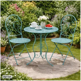 Hti-Living Lani Gartenstuhl 40 x 40 x 93 cm blau 2 St.