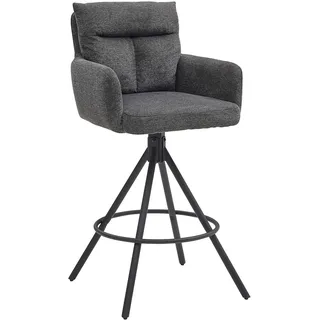 Stolkom Barhocker SOFIA drehbar Metall 180 ° Schwarz