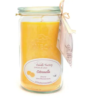 Candle Factory - Mini Jumbo Duftkerze im Weckglas Duft: Citronella