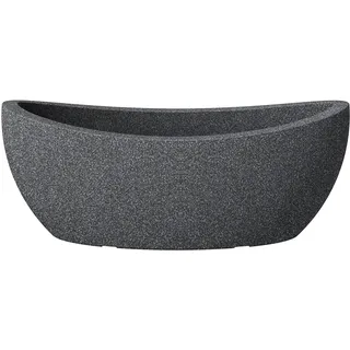 Scheurich Pflanzgefäß Wave Cubo Jardiniere 58 x 24 x 23 cm schwarz granit