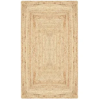 Marrakesch Orient & Mediterran Interior MARRAKESCH Handgewebter Jute Teppich Läufer Nora 140 x 70 cm groß | Outdoor Teppichläufer geflochten für Garten oder Balkon | Indoor als Flurteppich Küchenläufer im Flur Badezimmer oder Küche